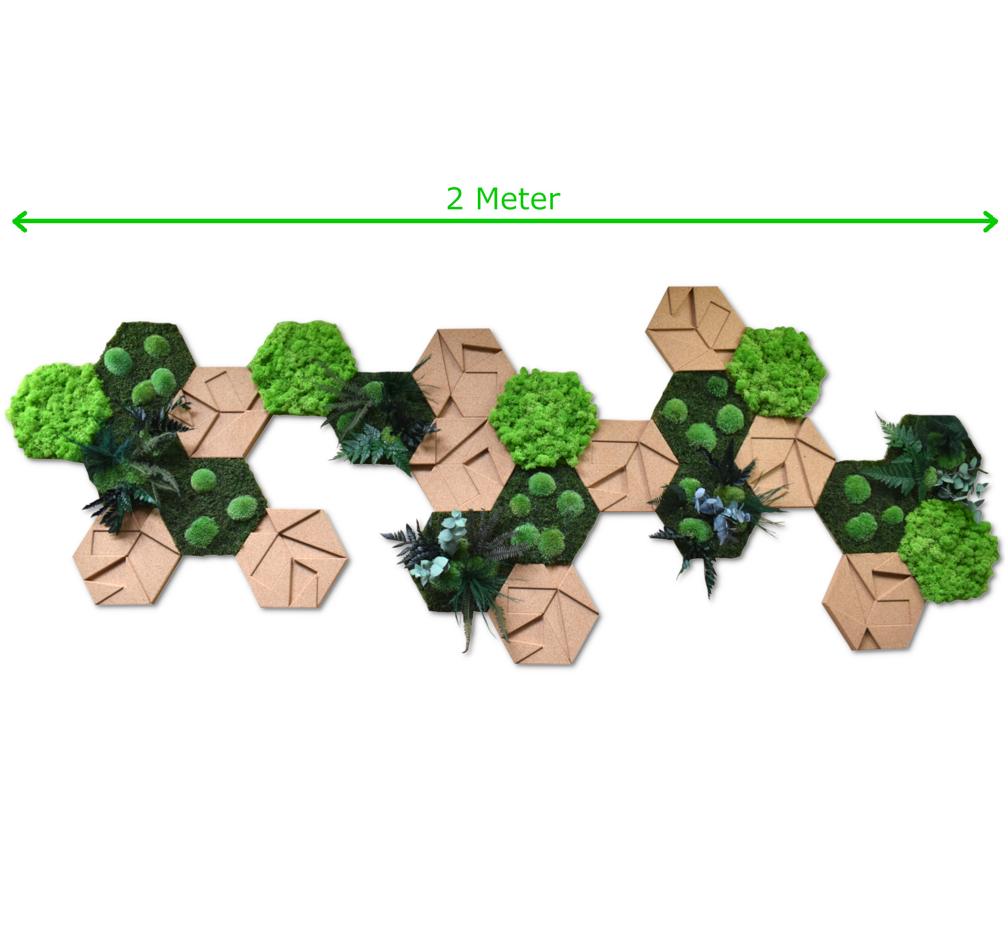  Kork Hexagon Set - 3 Größen