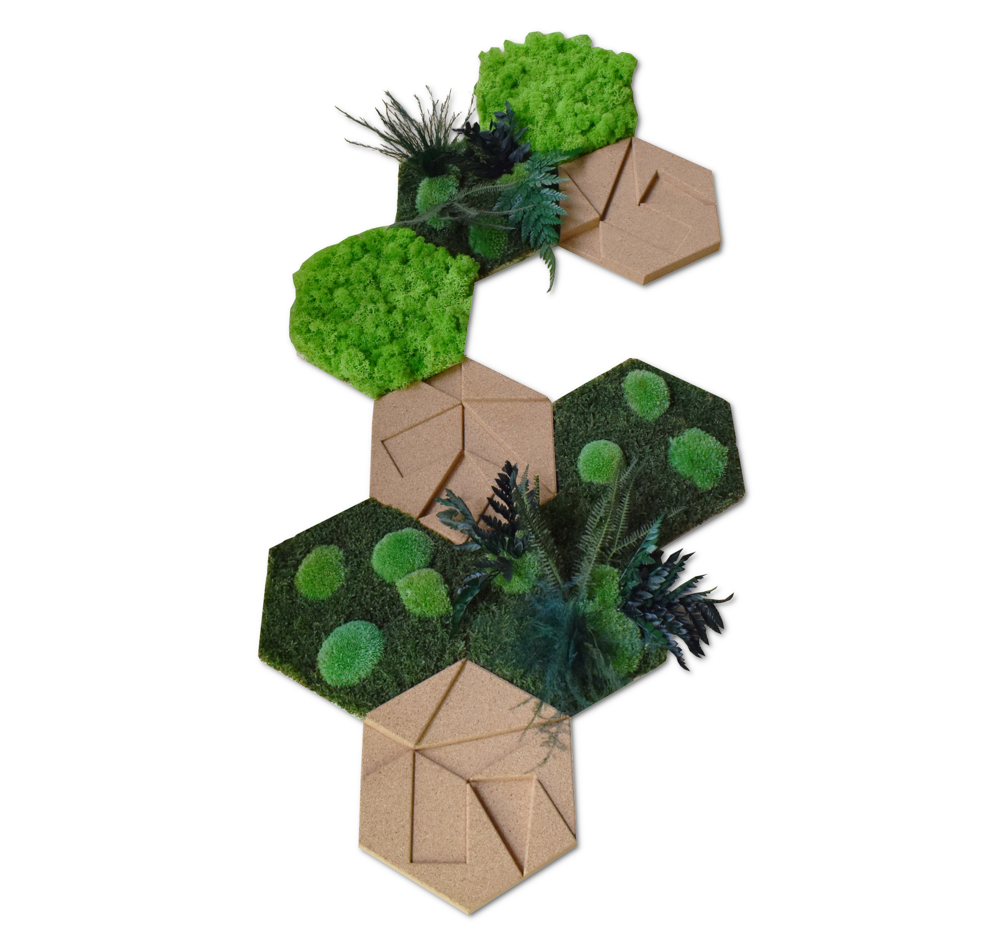  Kork Hexagon Set - 3 Größen